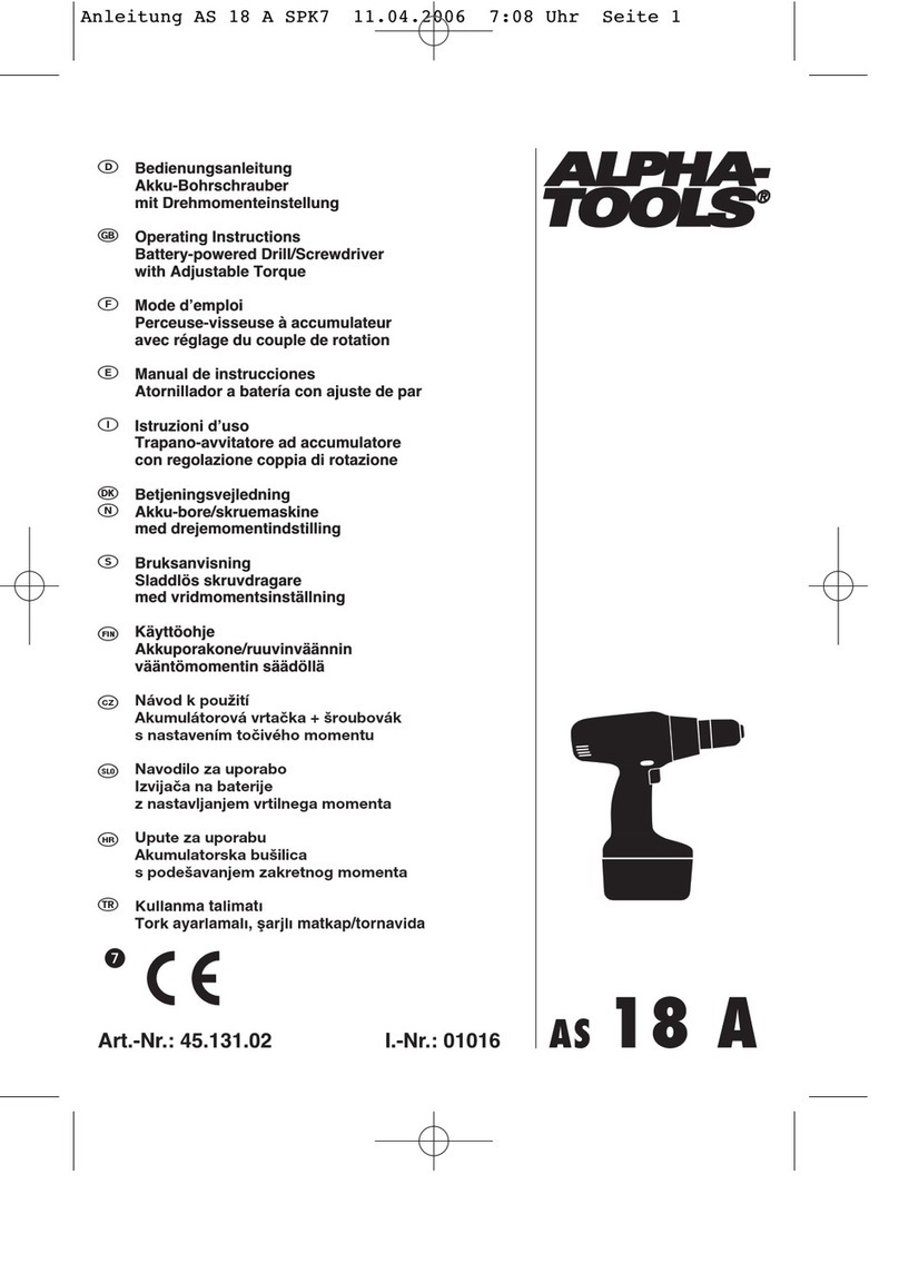 EINHELL ALPHA-TOOLS AS 18 A operating instructions