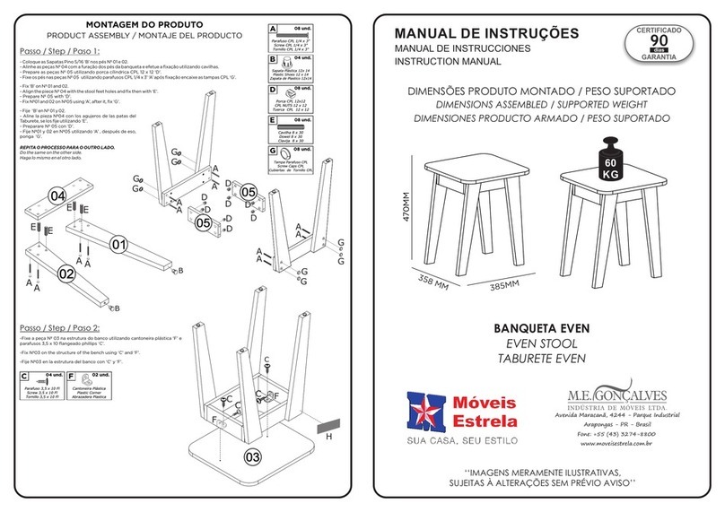 Moveis Estrela MP 1430 instruction manual