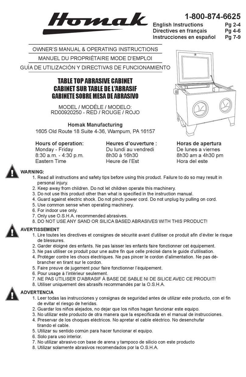 Homak RD00920250 Owner's manual & operating instructions