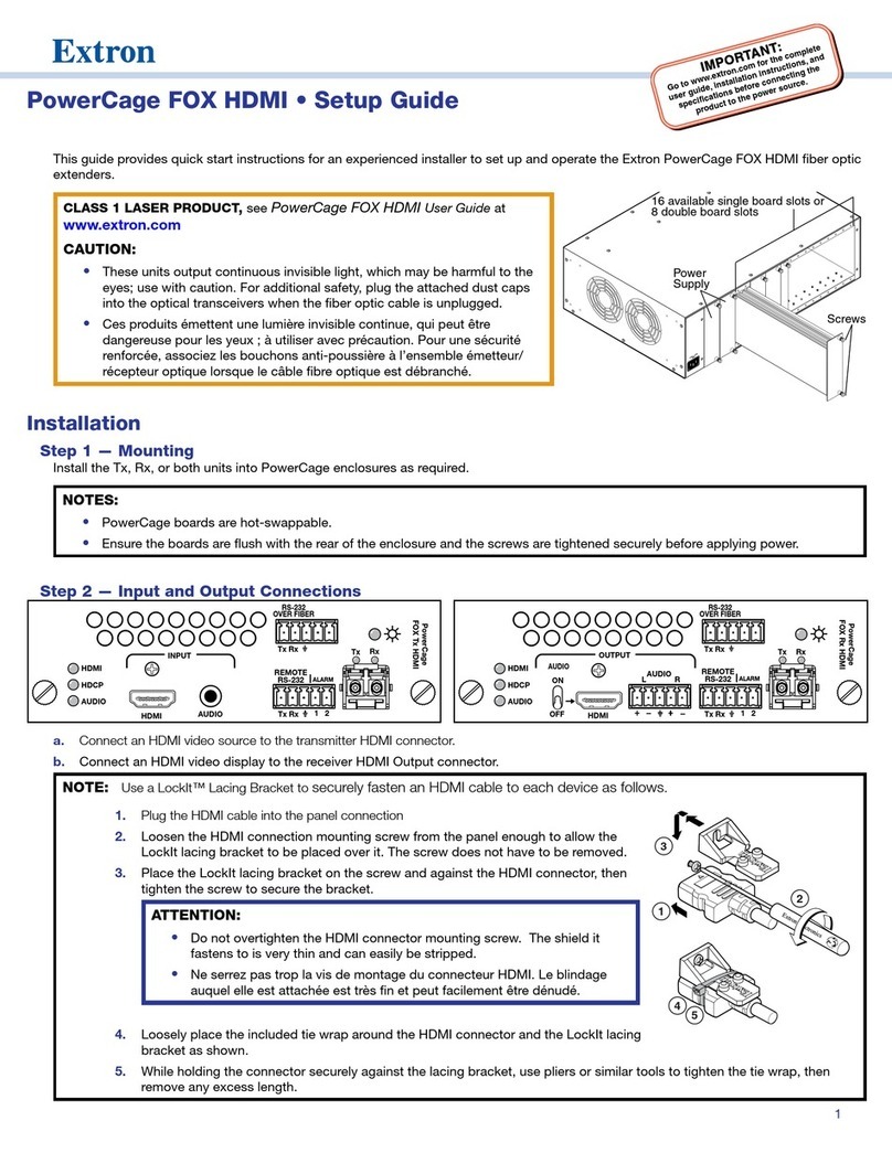 Extron electronics PowerCage FOX HDMI User manual