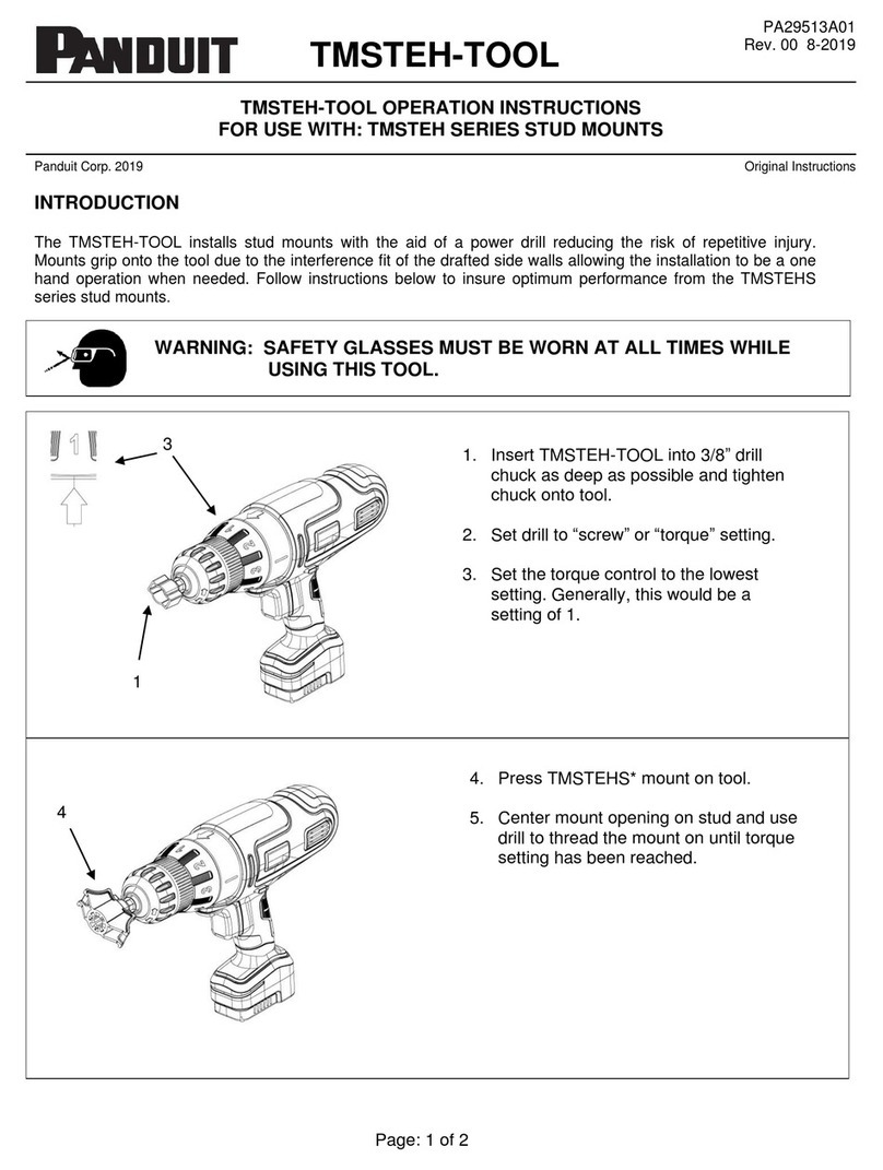 Panduit TMSTEH-TOOL Operation instructions