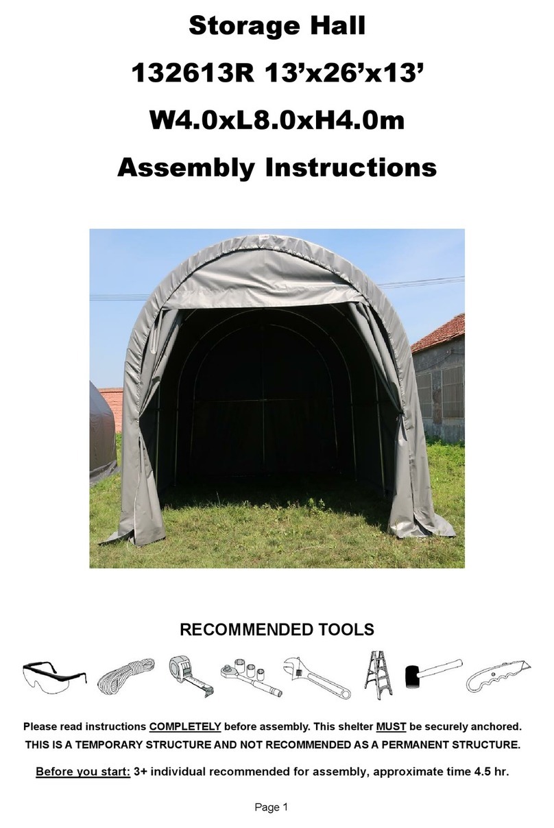 SHELTER 132613R Assembly instructions SHELTER 132613R Assembly instructions