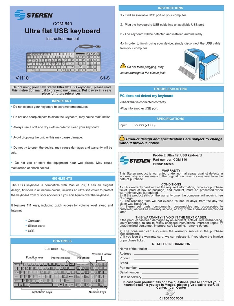 Steren COM-640 instruction manual