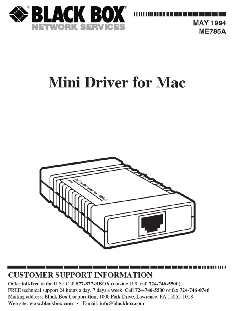 Black Box ME785A manual