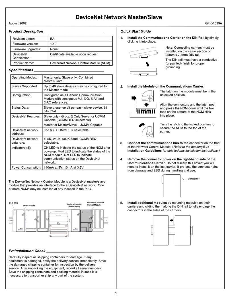 DeviceNet GFK-1539A User manual