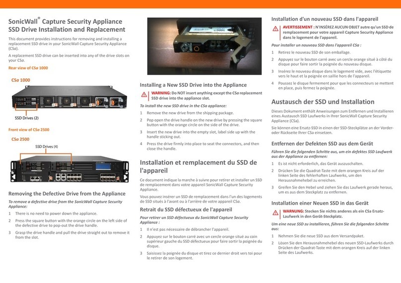 SonicWALL CSa 1000 installation and replacement SonicWALL CSa 1000 installation and replacement