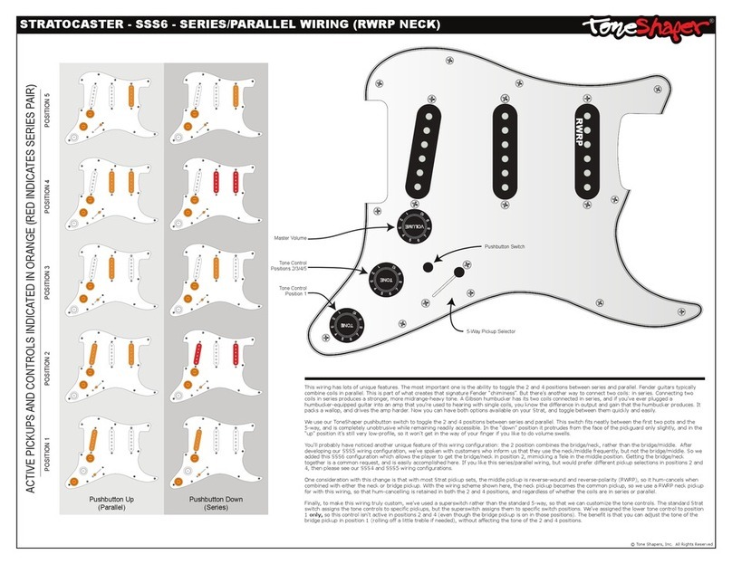 ToneShapers STRATOCASTER SSS6 Series Wiring