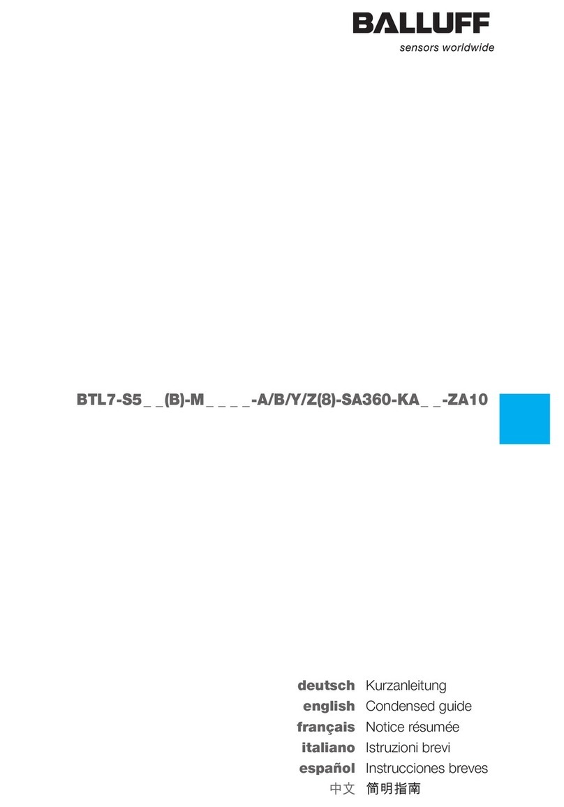 Balluff BTL7-S5-M-A-SA360-KA-ZA10 Series User manual Balluff BTL7-S5-M-A-SA360-KA-ZA10 Series User manual