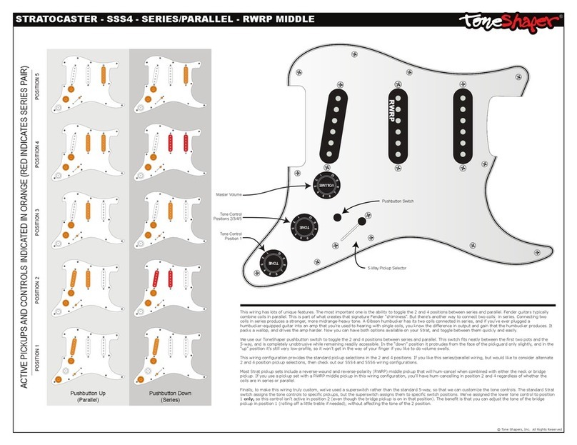 ToneShapers STRATOCASTER SSS4 Series quick start guide