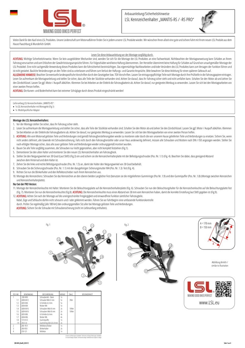 LSL MANTIS-RS Mounting and safety instructions