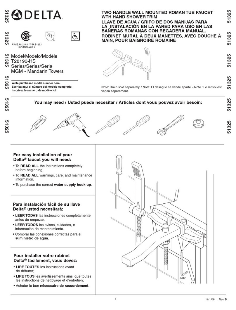 Delta Mandarin Towers MGM Series User manual
