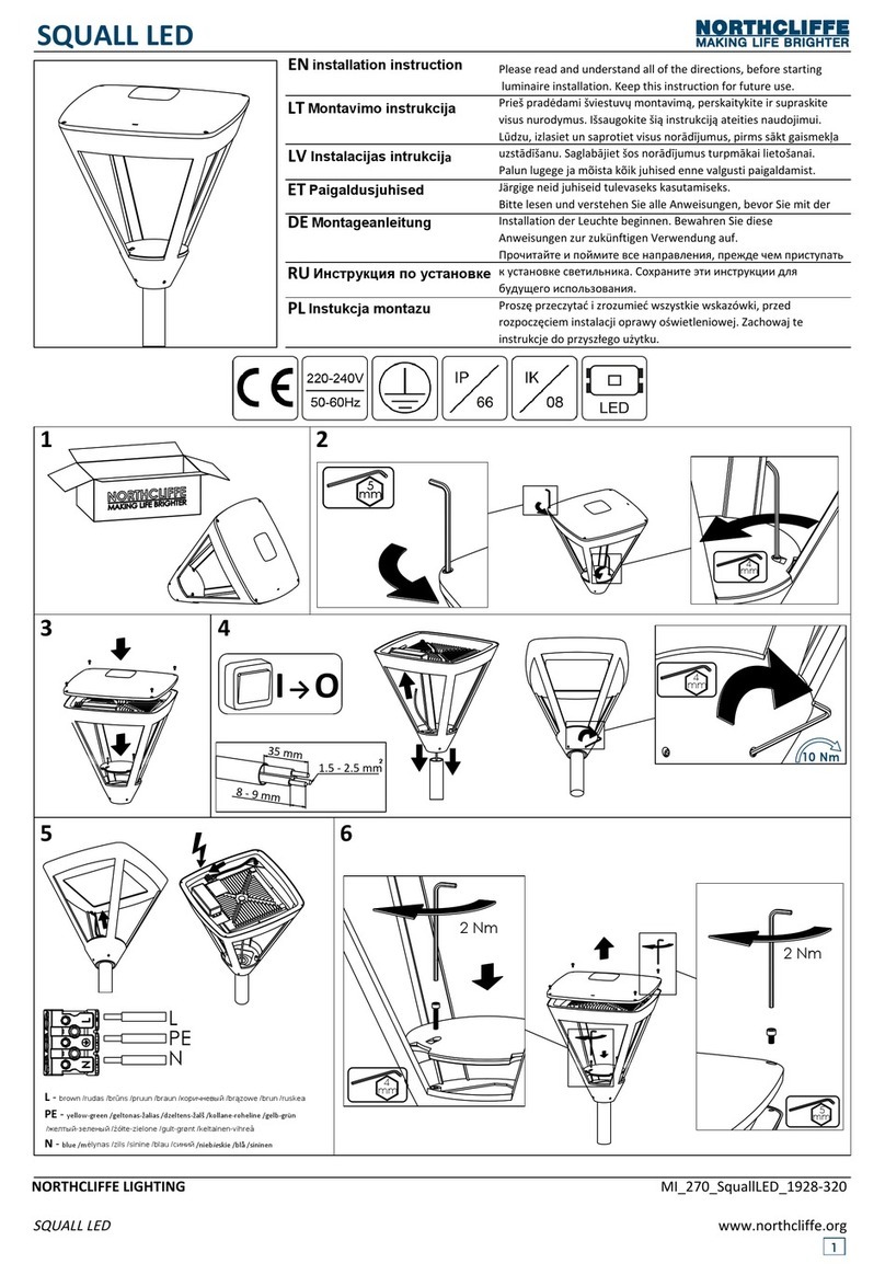 NORTHCLIFFE SQUALL LED User manual