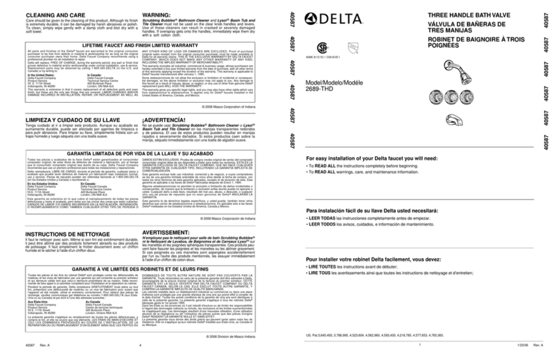 Delta 2689-THD User manual