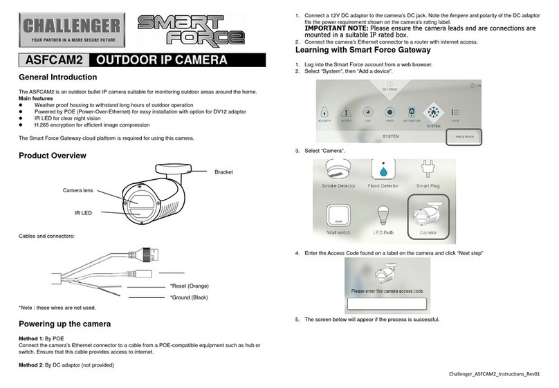 Challenger Smart Force ASFCAM2 quick start guide