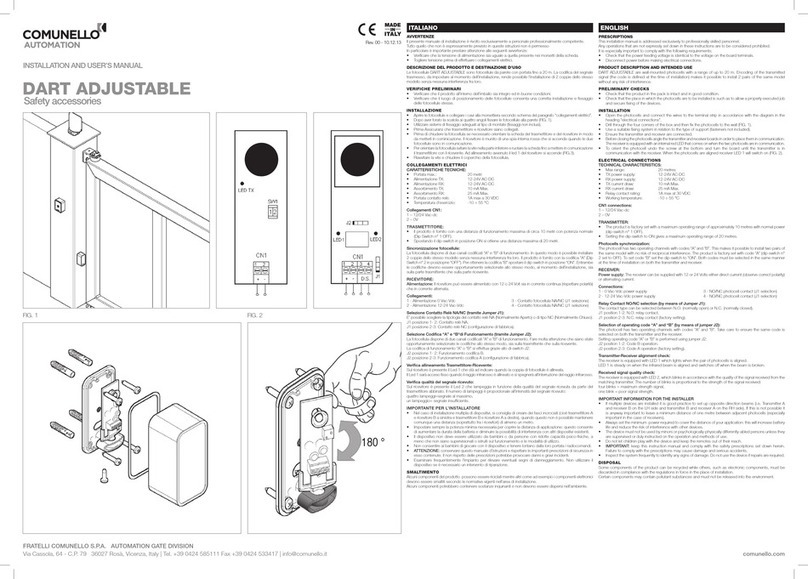 Comunello Automation DART ADJUSTABLE User manual