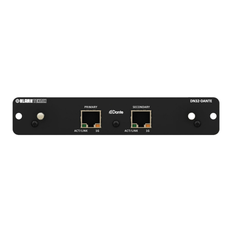 Klark Teknik DN32-DANTE quick start guide
