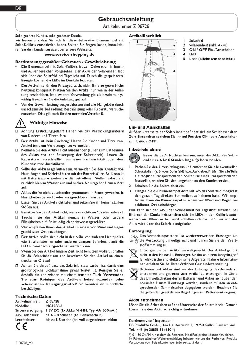 DS Produkte MG1286-2 operating instructions