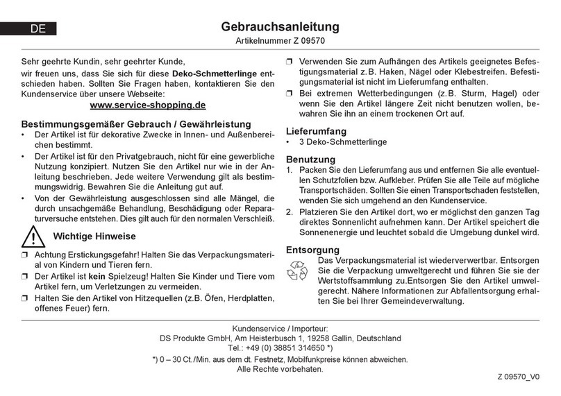 DS Produkte Z 09570 instruction manual