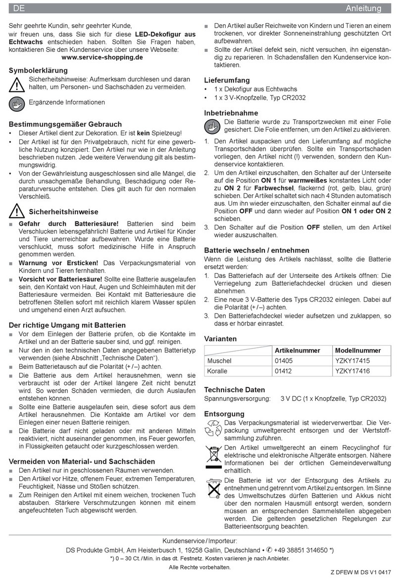 DS Produkte YZKY17415 instructions