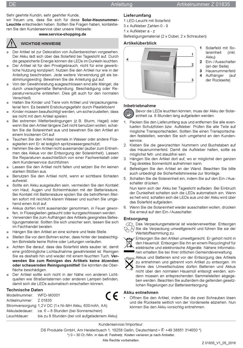 DS Produkte WFD-M0001 User manual