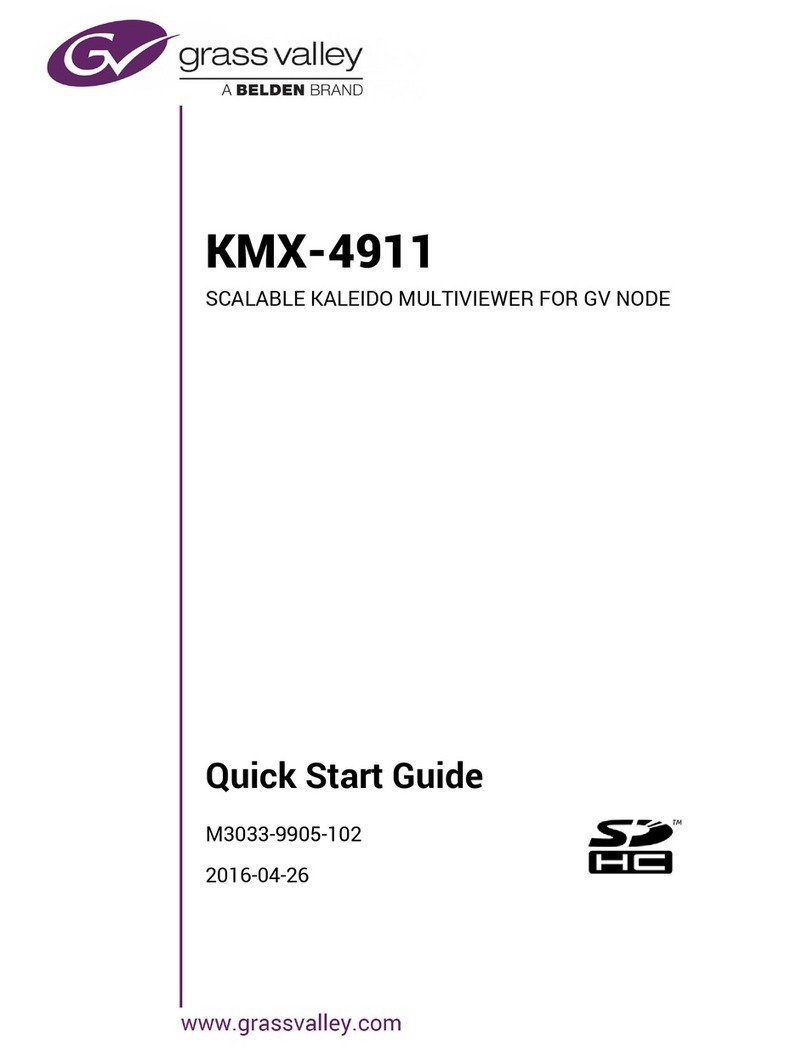 Bender grass valley KMX-4911 quick start guide