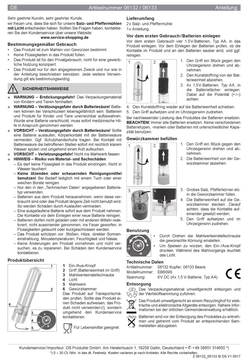 DS Produkte EB609S instructions