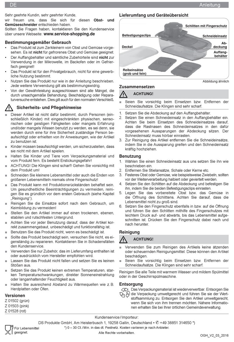 DS Produkte Z 01502 instructions