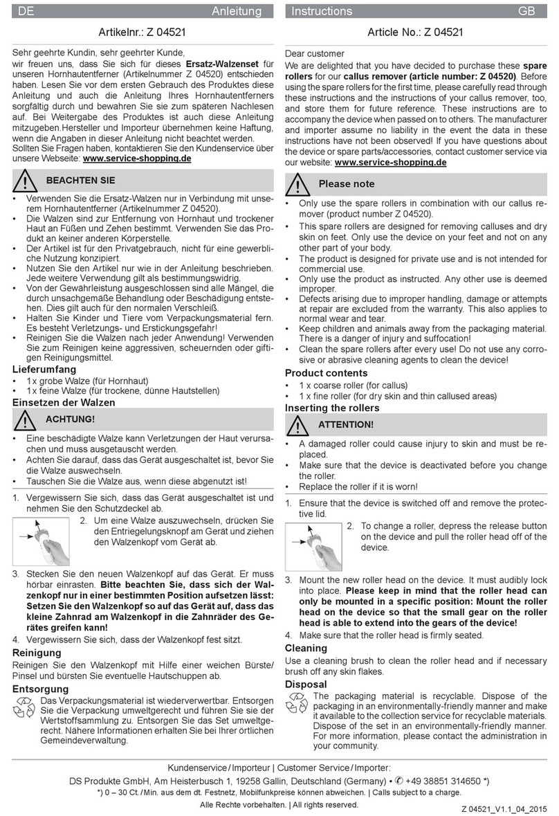 DS Produkte Z 04521 instructions