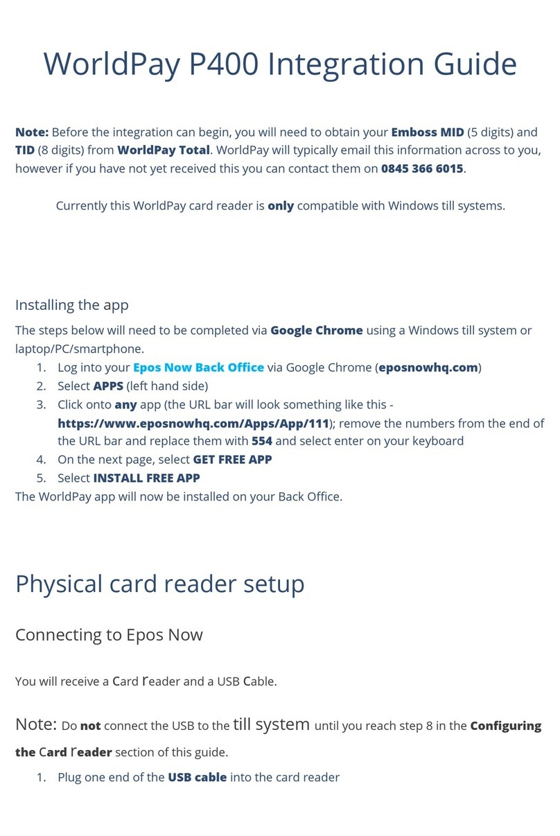 worldpay P400 Integration guide