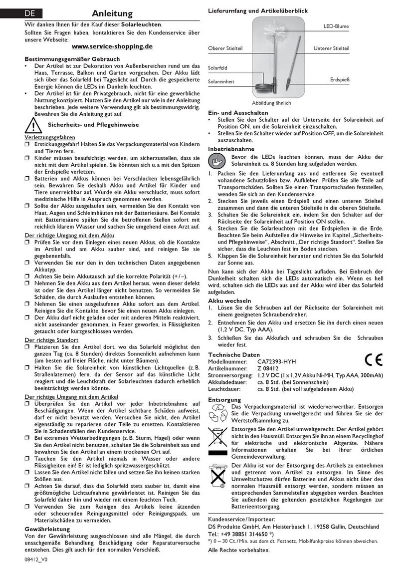 DS Produkte CA72393-HYH instructions