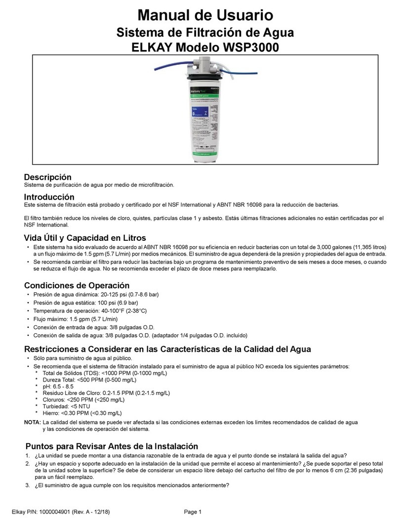 Elkay WSP3000 user manual