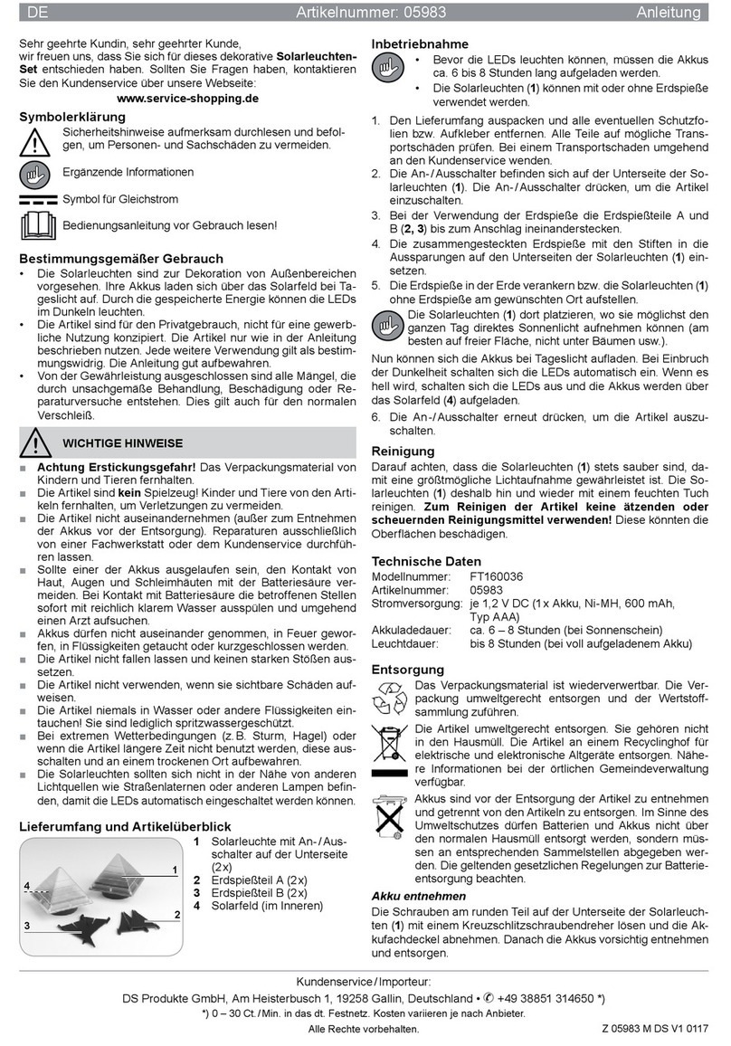 DS Produkte FT160036 instructions