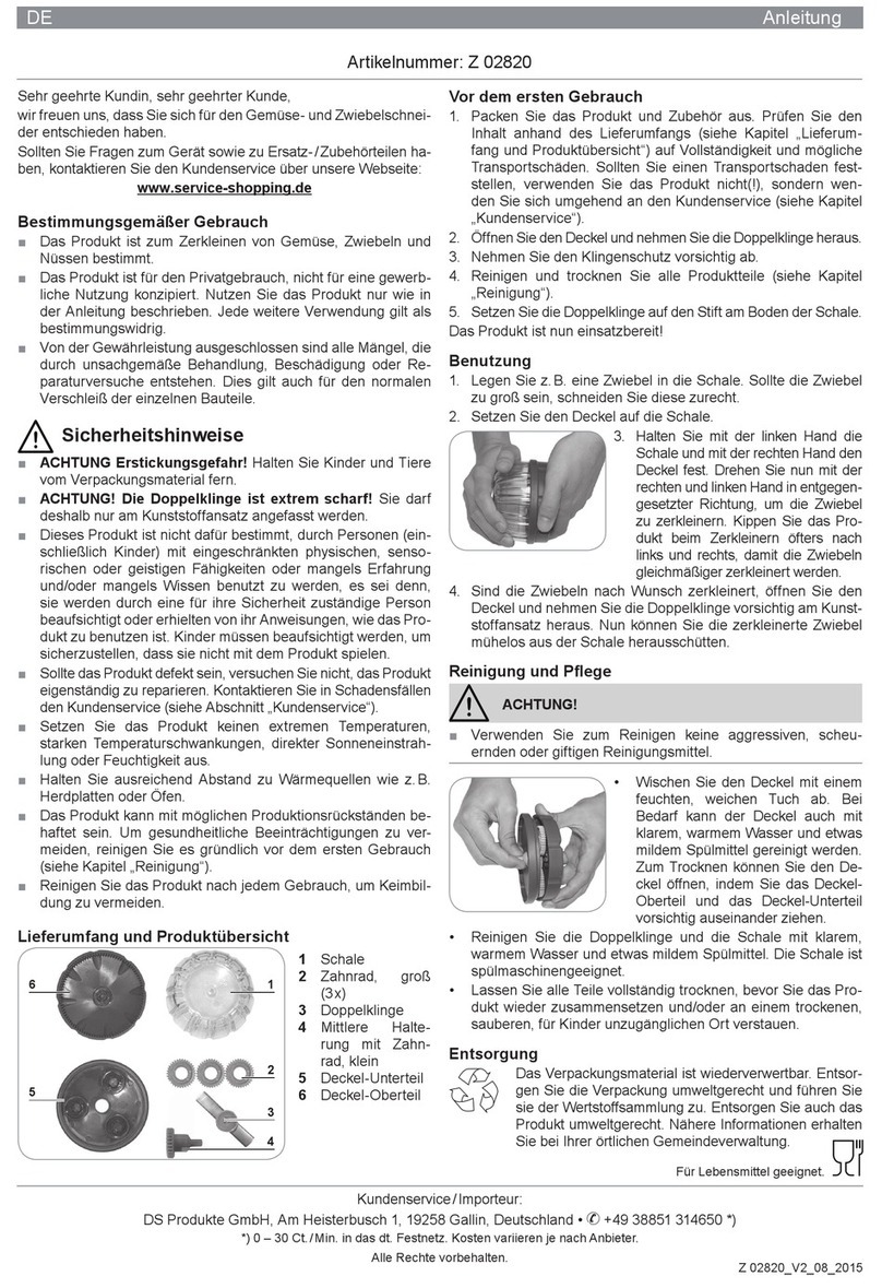 DS Produkte Z 02820 instructions