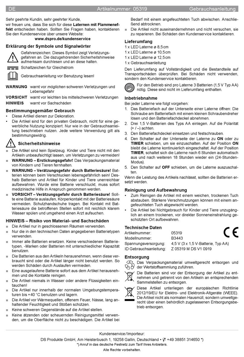 DS Produkte B3443 instructions