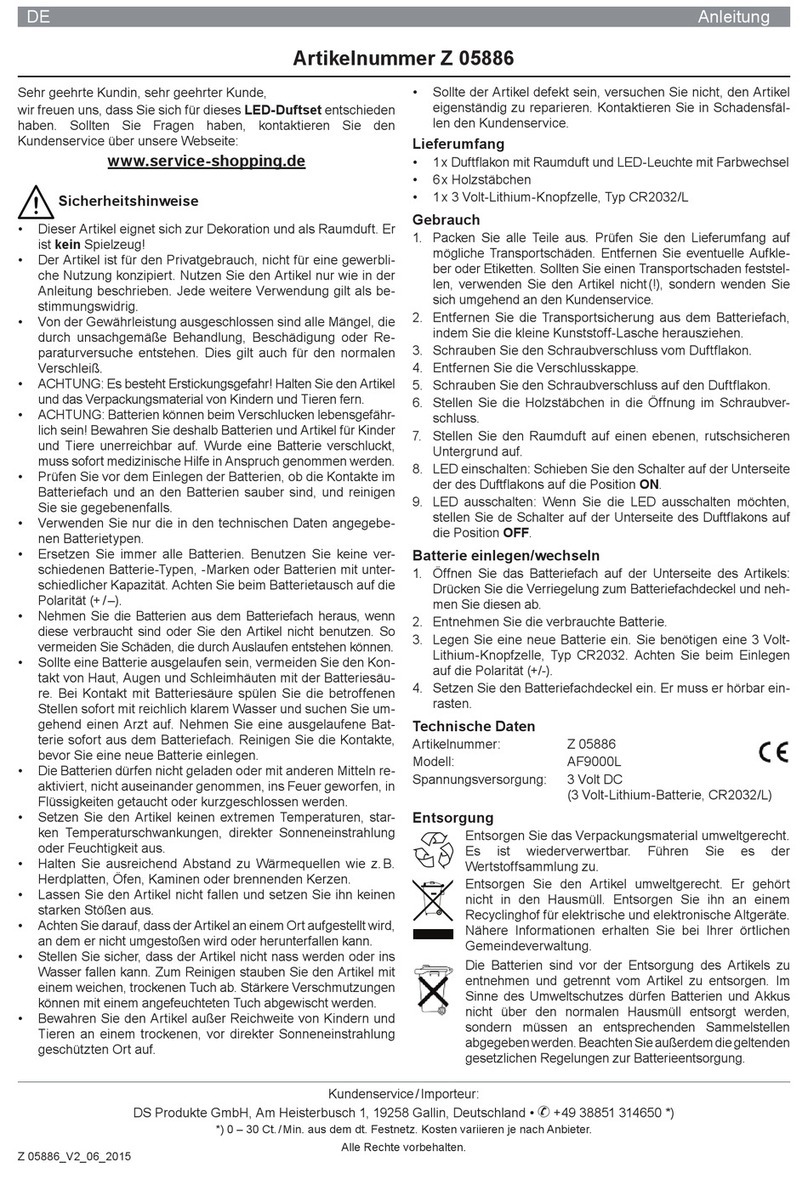 DS Produkte AF9000L User manual