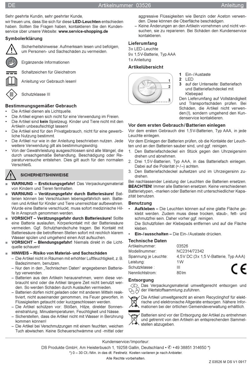 DS Produkte NC2314/72342 instructions
