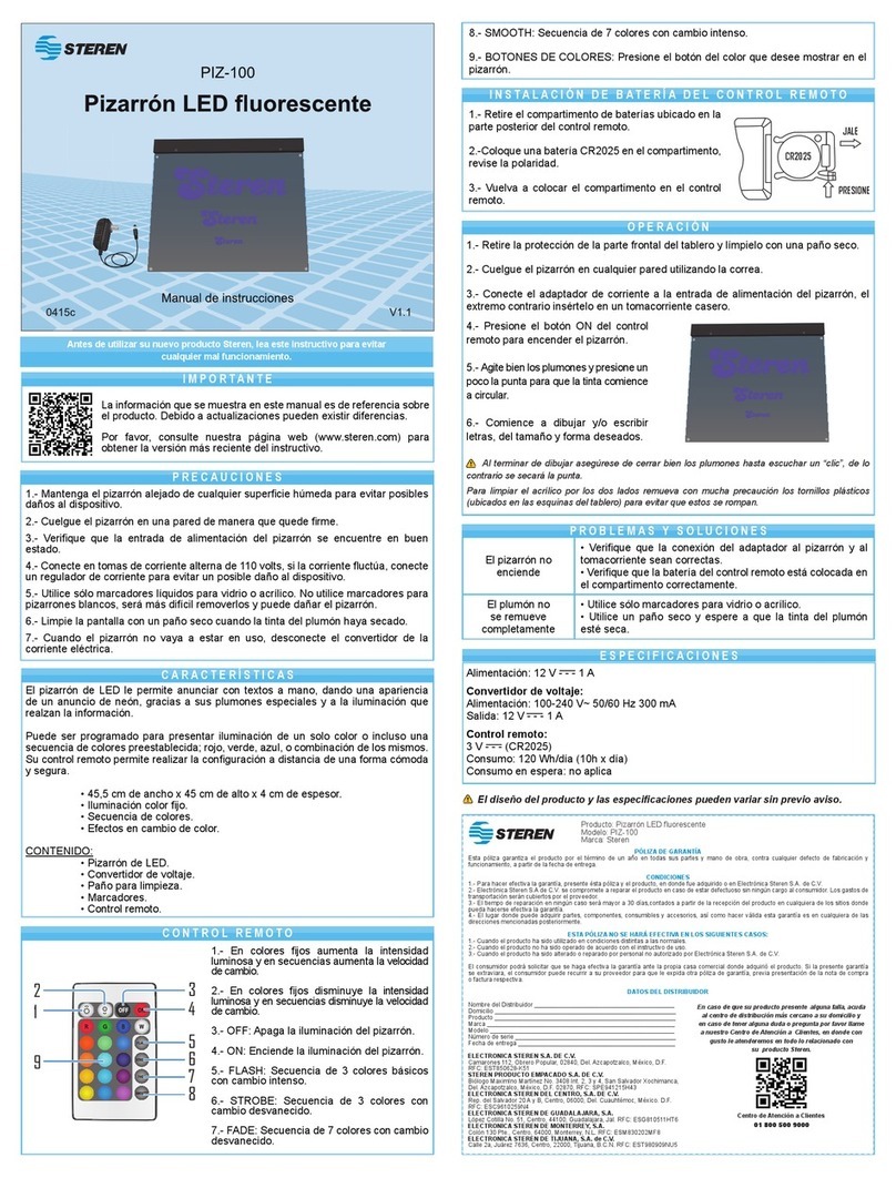 Steren PIZ-100 User manual