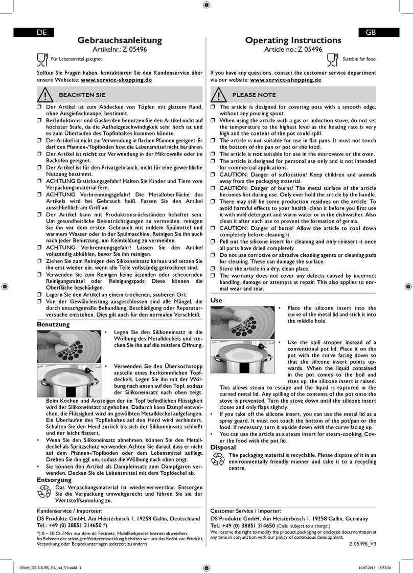 DS Produkte Z 05496 operating instructions