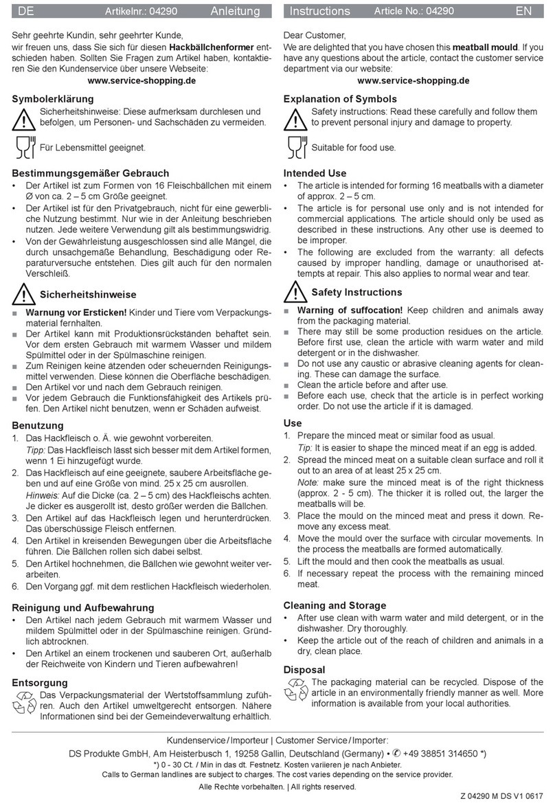DS Produkte 04290 instructions