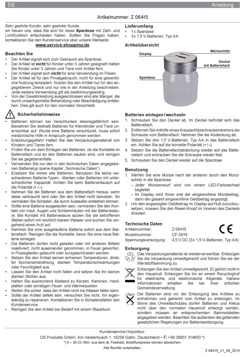 DS Produkte CF-5019 User manual