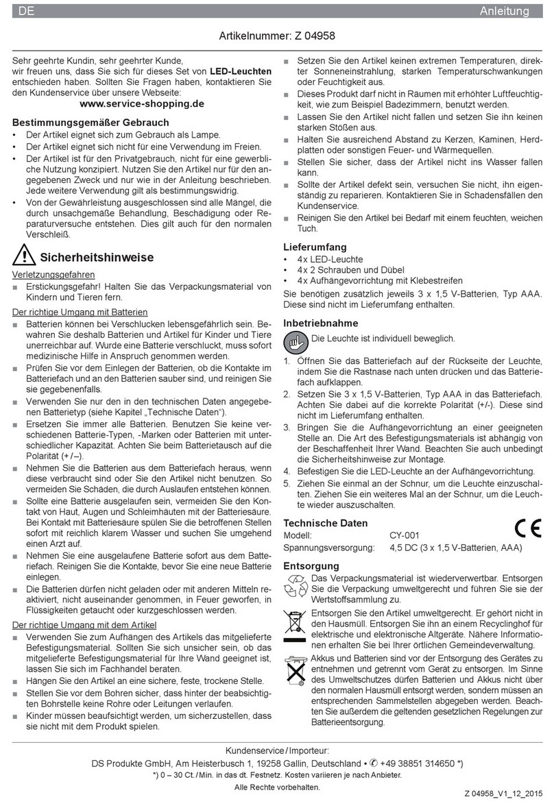 DS Produkte CY-001 instructions