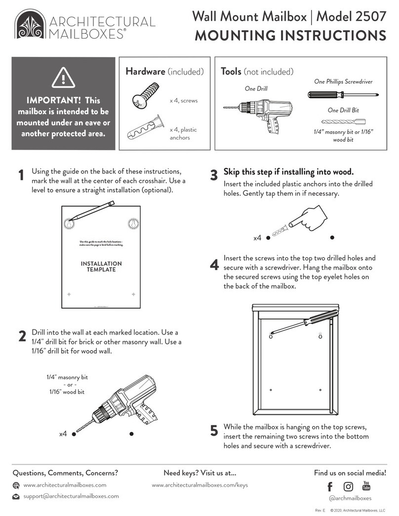 Architectural Mailboxes 2507 Mounting instructions