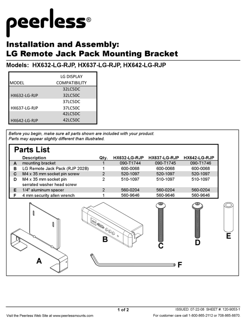 PEERLESS HX632-LG-RJP Guide