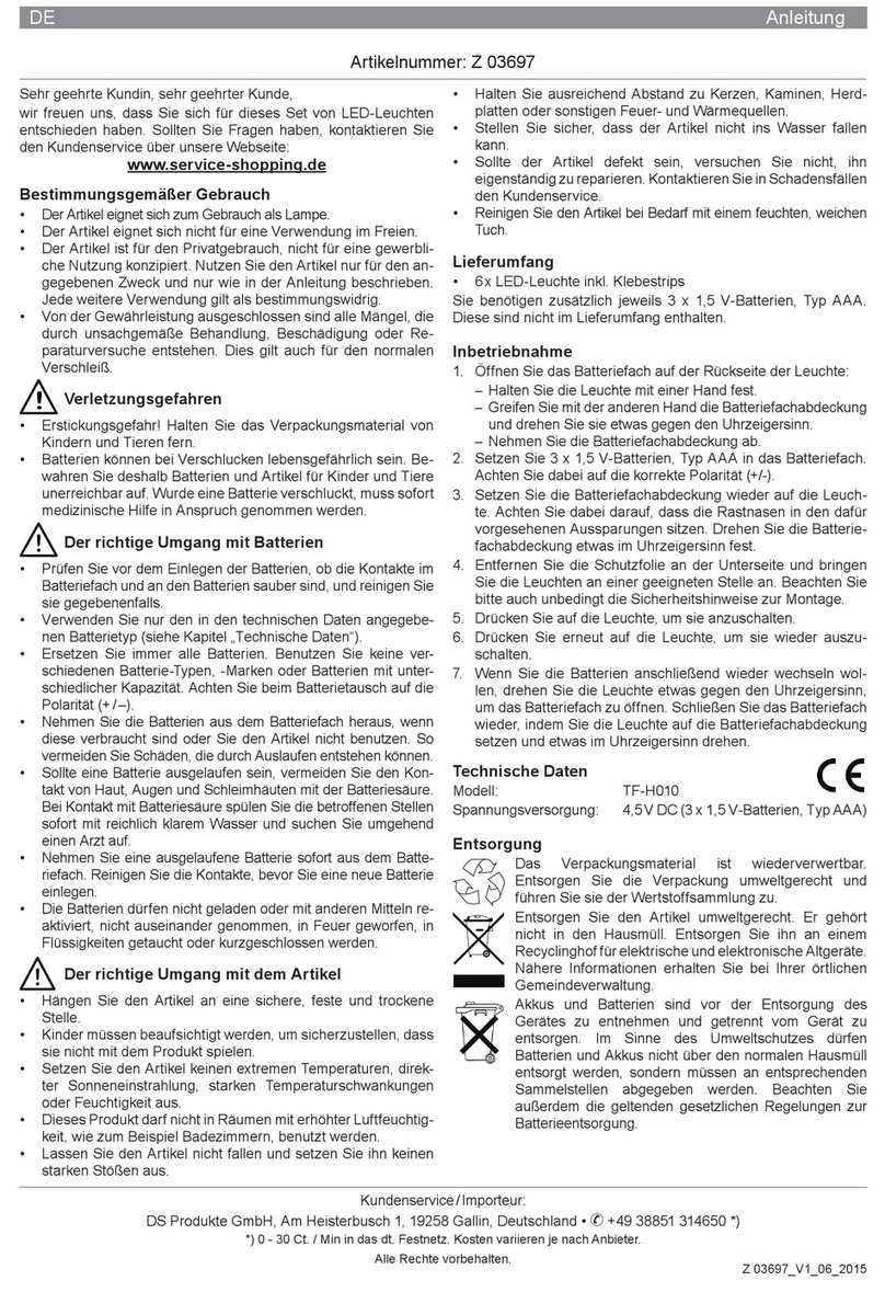 DS Produkte TF-H010 instructions