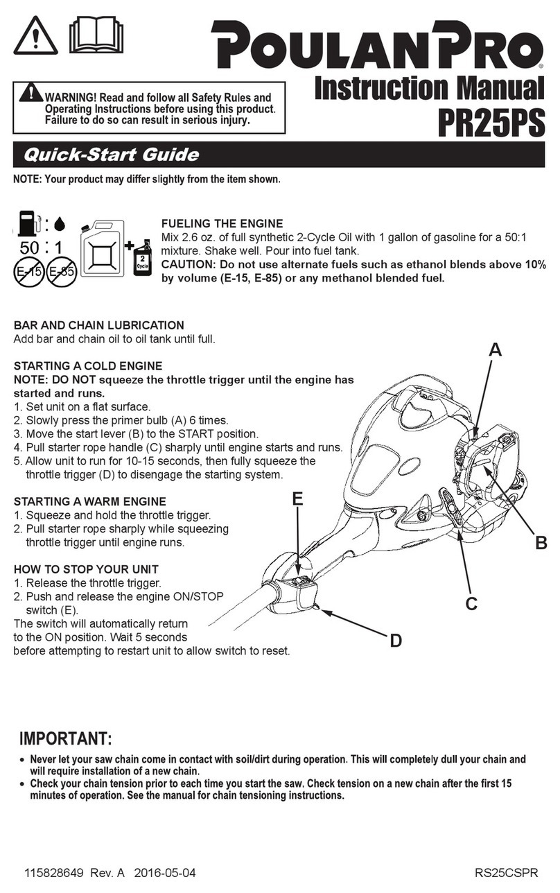 Poulan Pro PR25PS instruction manual