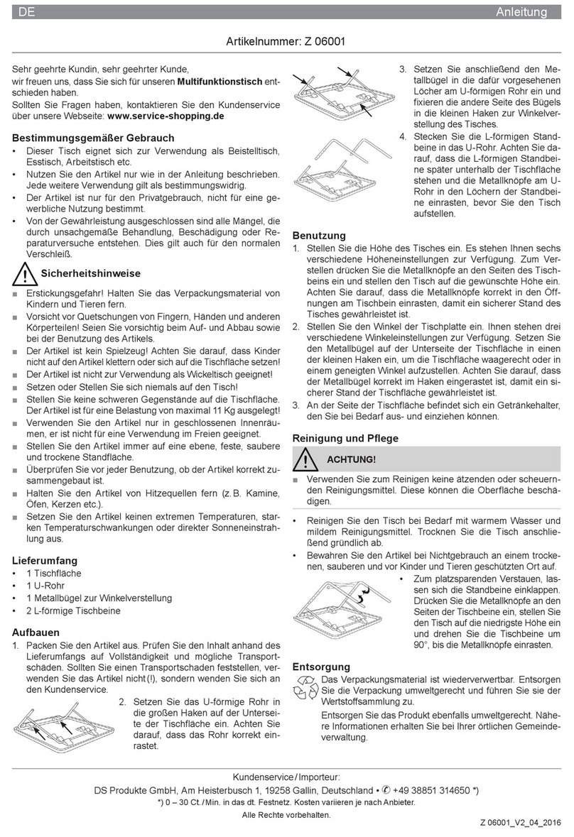 DS Produkte Z 06001 instructions