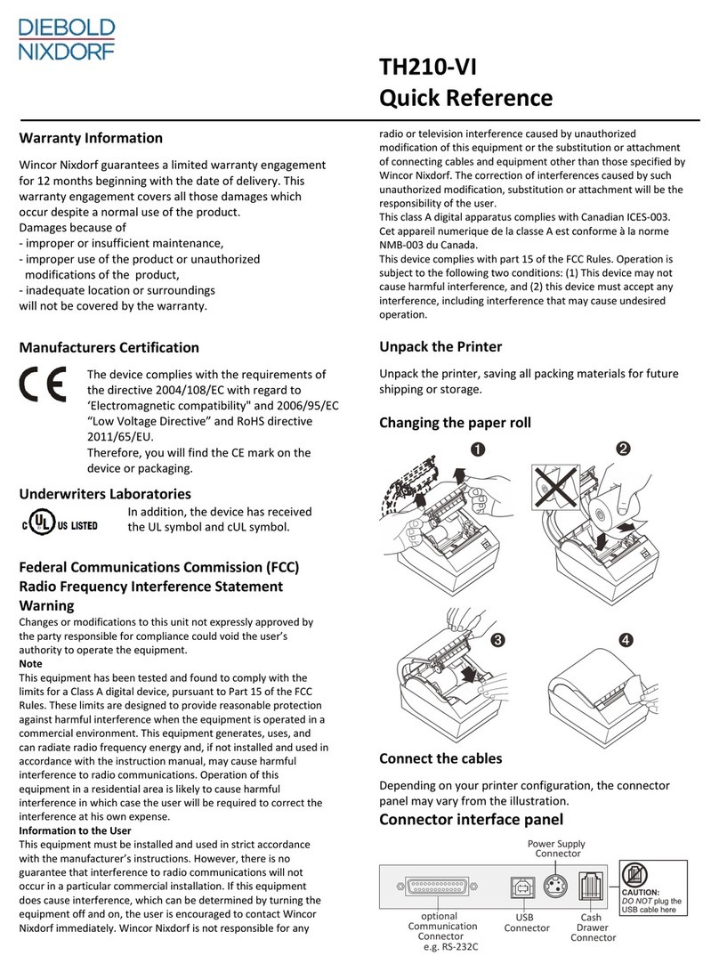 DIEBOLD NIXDORF TH210-VI User manual DIEBOLD NIXDORF TH210-VI User manual