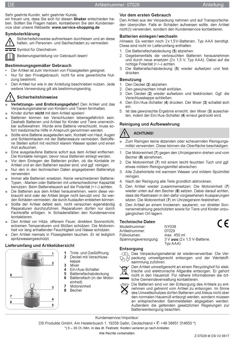 DS Produkte NY038 instructions