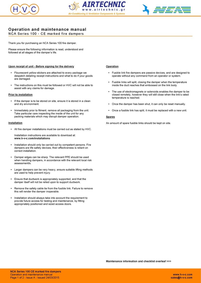 HVC Airtechnic NCA 100 Series User manual