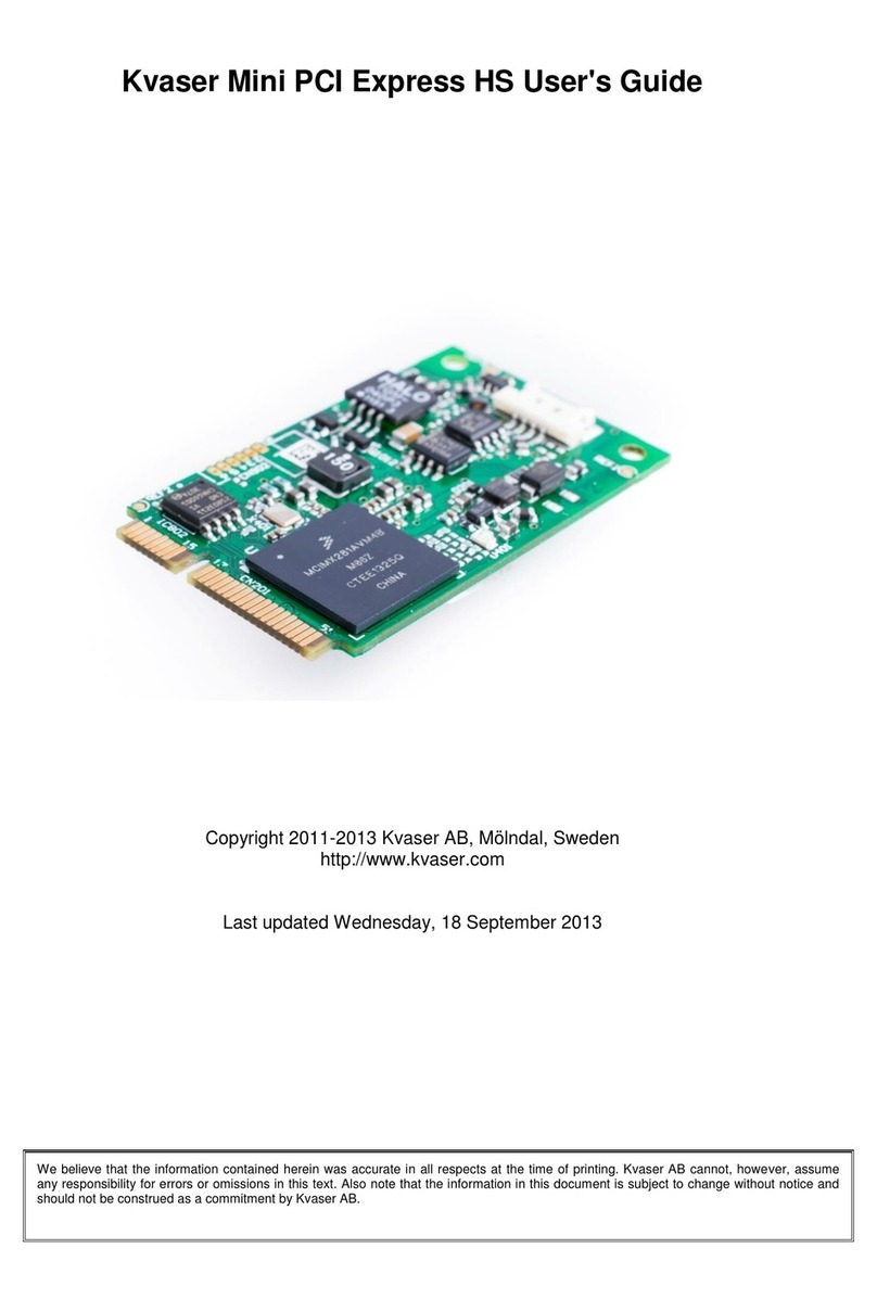 Kvaser Mini PCI Express HS user guide